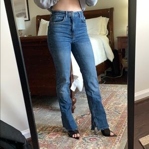 Zara Split Hem Jeans